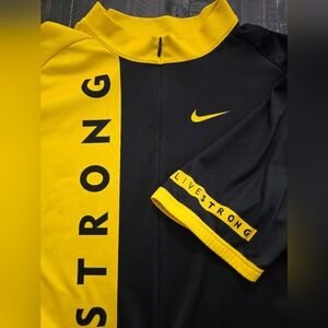 VTG Nike Cycling Jersey Men 3XL Livestrong Yellow Black Made In Italy